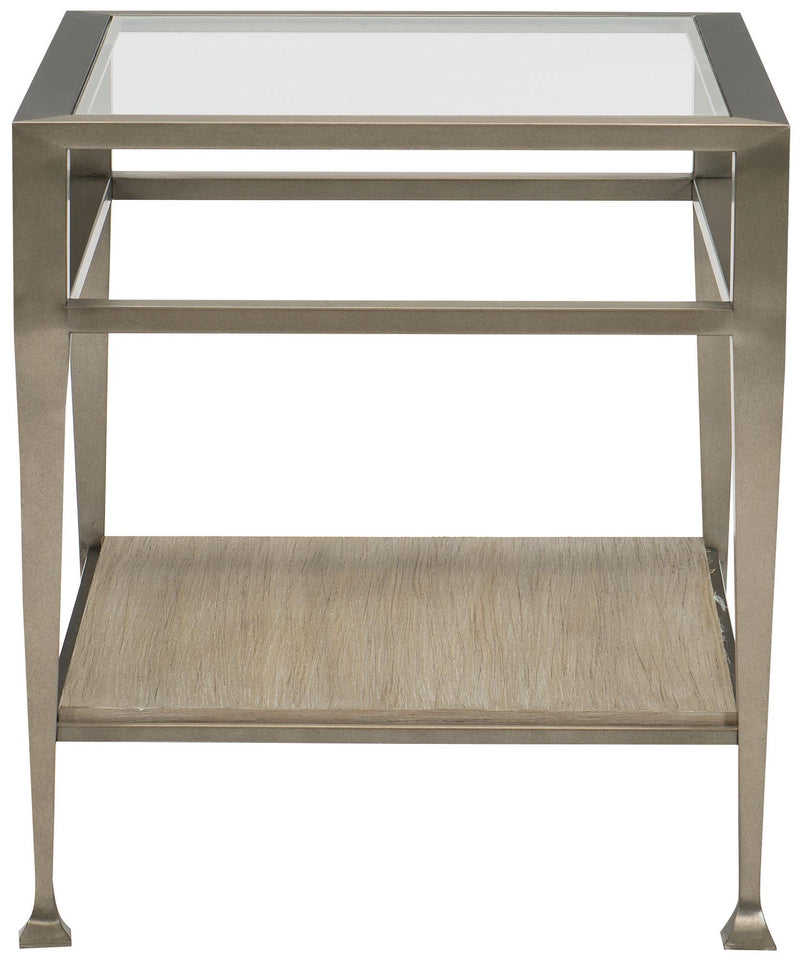 Bernhardt Santa Barbara Metal End Table in Sandstone 385-122 - Furniture City (CA)l