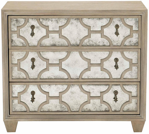 Santa Barbara Mirrored Nightstand in Sandstone 385-232 - Furniture City (CA)l