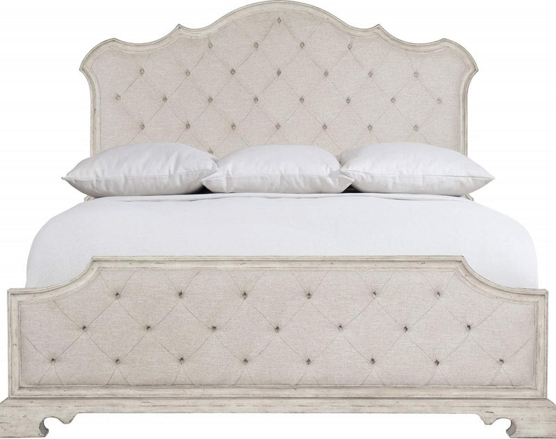 Bernhardt Mirabelle Upholstered King Panel Bed in Cotton - Furniture City (CA)l