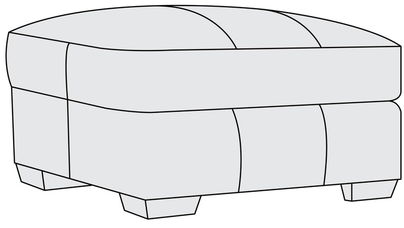 Bernhardt Upholstery Dawkins Leather Ottoman 9231LO - Furniture City (CA)l