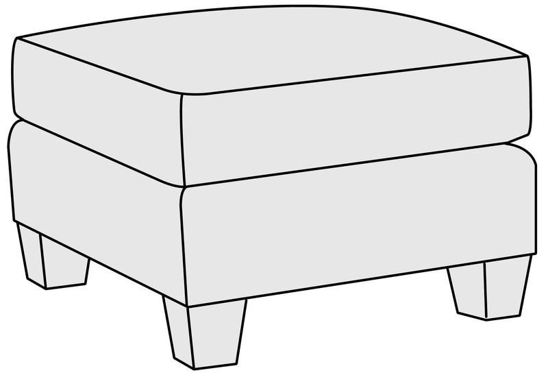 Bernhardt Upholstery Larson Leather Ottoman 3201LO - Furniture City (CA)l