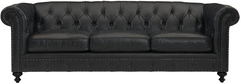 Bernhardt Upholstery London Leather Club Sofa 2277LTO - Furniture City (CA)l