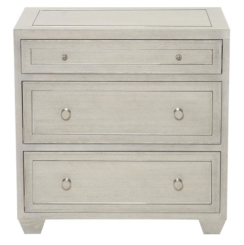Bernhardt Criteria 3 Drawer Nightstand in Heather Gray 363-214G - Furniture City (CA)l