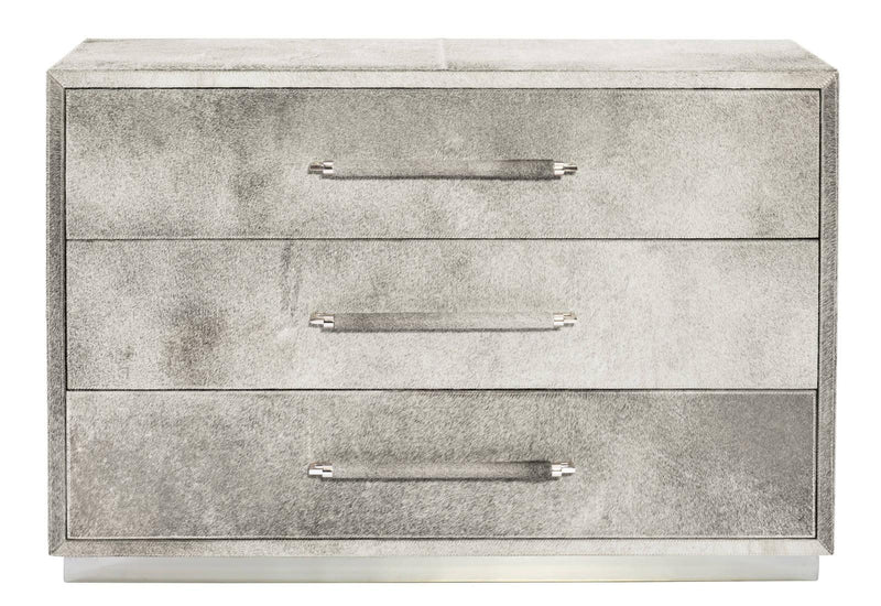 Bernhardt Interiors Parkin Drawer Chest in Polished Stainless Steel 369-032 - Furniture City (CA)l