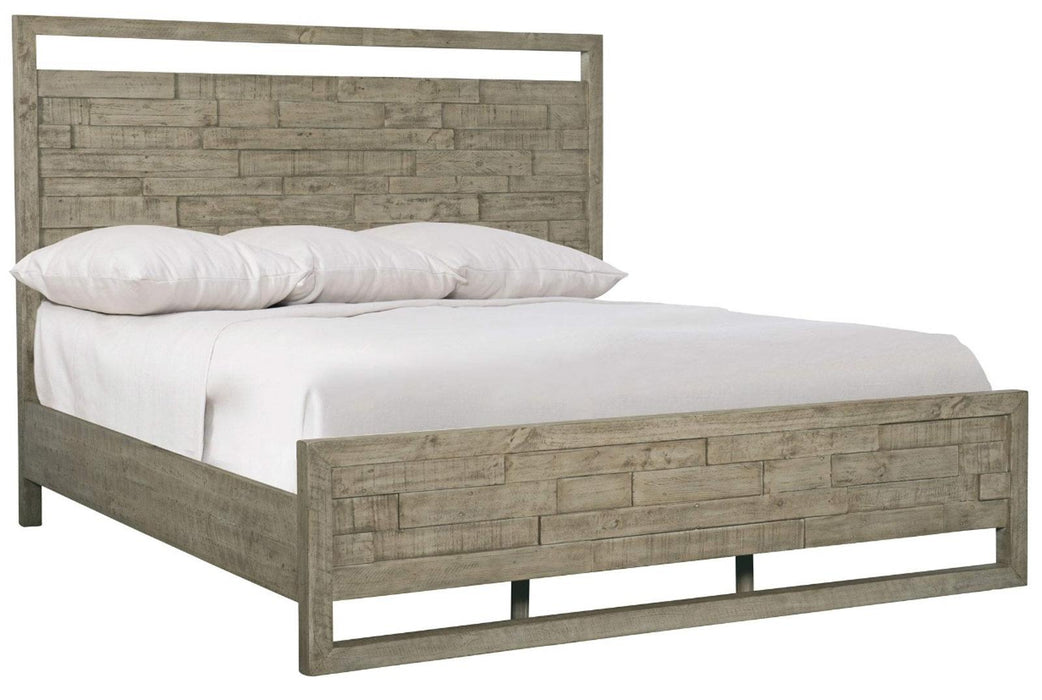 Bernhardt Loft Highland Park Shaw Panel King Bed in Morel