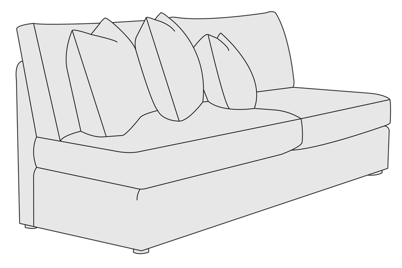 Bernhardt Upholstery Sydney Armless Loveseat B9440 - Furniture City (CA)l