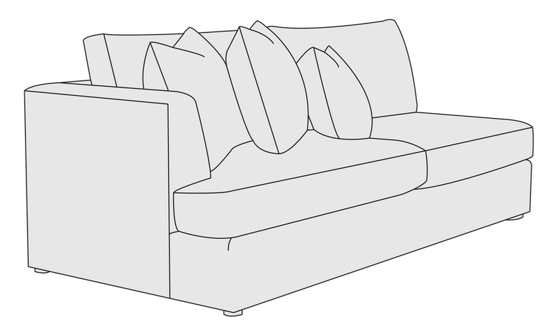 Bernhardt Upholstery Sydney Left Arm Loveseat B9442 - Furniture City (CA)l