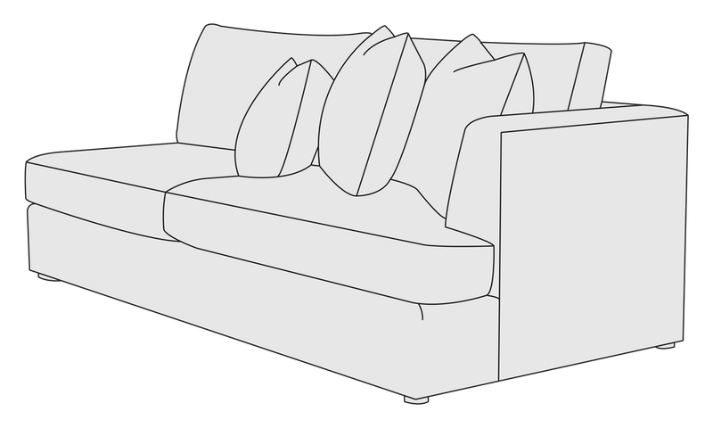 Bernhardt Upholstery Sydney Right Arm Loveseat B9441 - Furniture City (CA)l