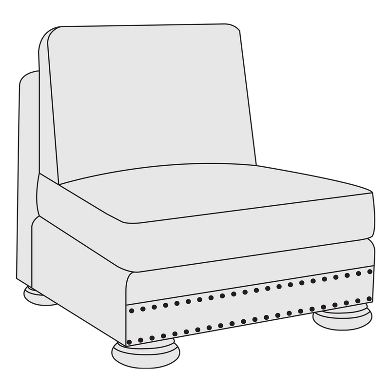 Bernhardt Upholstery Foster Armless Leather Chair 5330L2 - Furniture City (CA)l