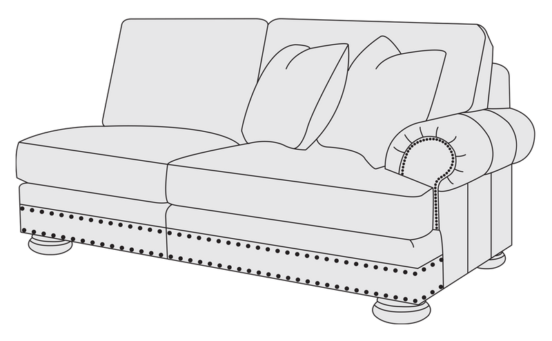 Bernhardt Upholstery Foster Right Arm Leather Loveseat 5341L2 - Furniture City (CA)l