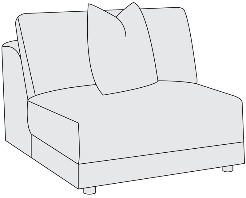 Bernhardt Upholstery Orion Armless Chair B3930 - Furniture City (CA)l