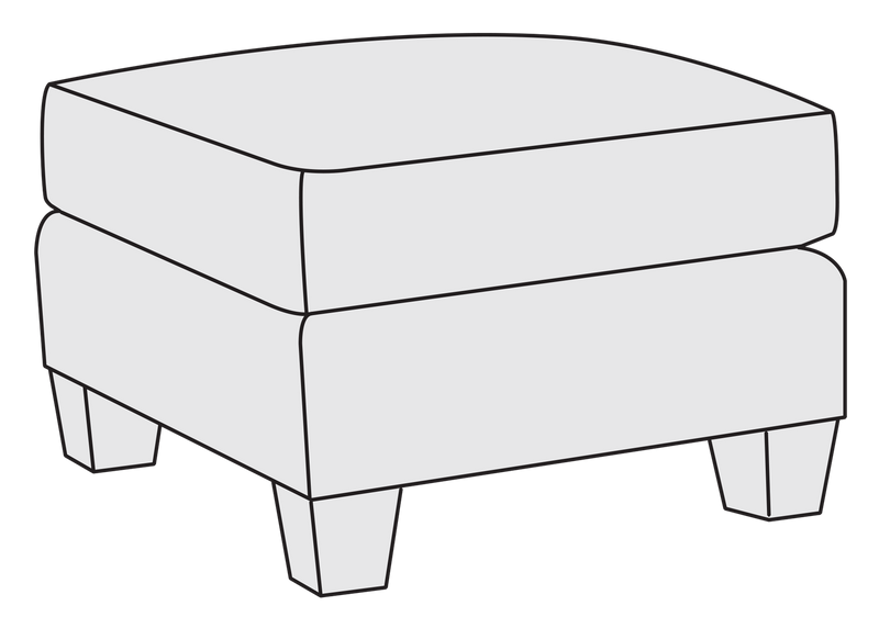 Bernhardt Upholstery Larson Ottoman B3201 - Furniture City (CA)l