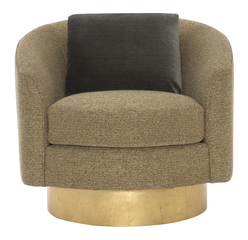 Interiors Camino Swivel Chair in Gold Leaf N5713S - Furniture City (CA)l