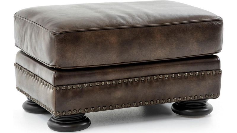 Bernhardt Upholstery Foster Leather Ottoman 5371L2 - Furniture City (CA)l