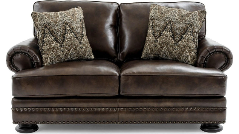 Bernhardt Upholstery Foster Leather Loveseat 5375L2 - Furniture City (CA)l