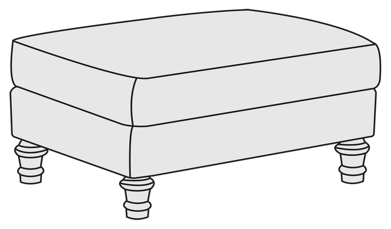 Bernhardt Upholstery Tarleton Ottoman B4261