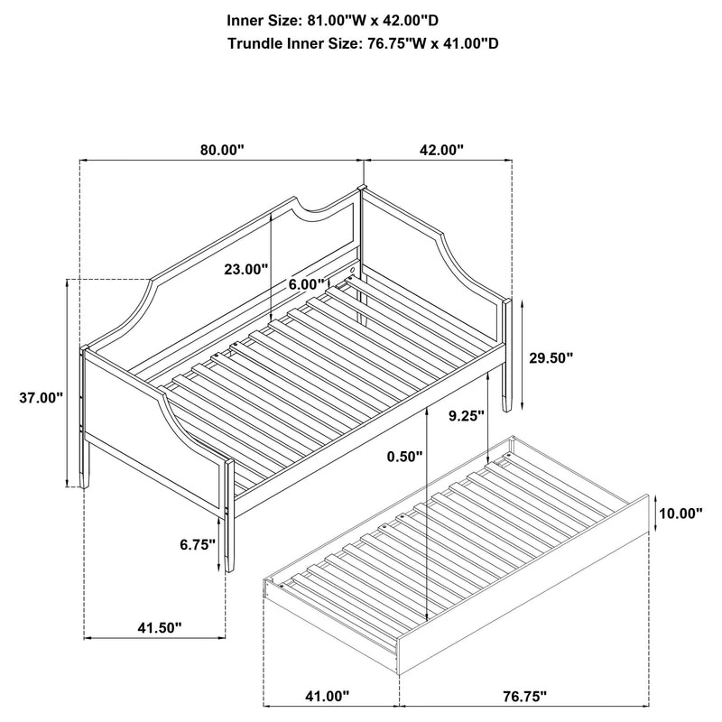 Redding Daybed with Trundle - Furniture City (CA)l