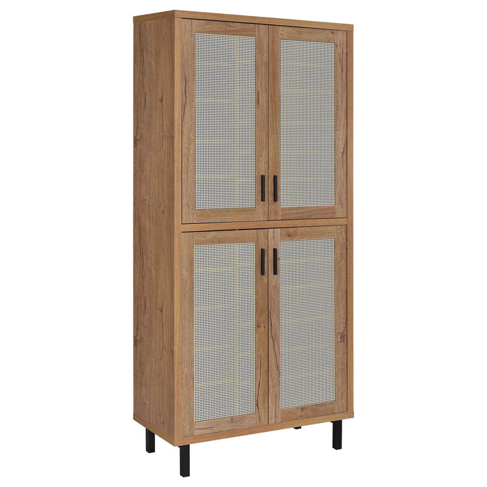Teller 2-door Shoe Storage Cabinet Natural Oak