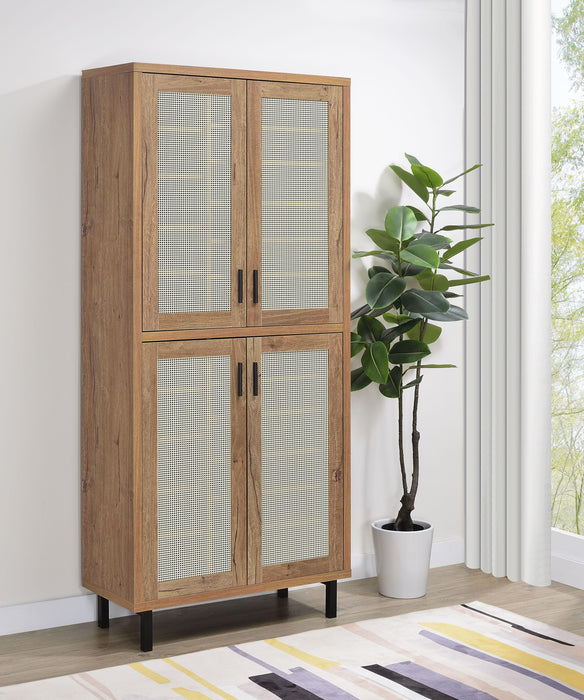 Teller 2-door Shoe Storage Cabinet Natural Oak