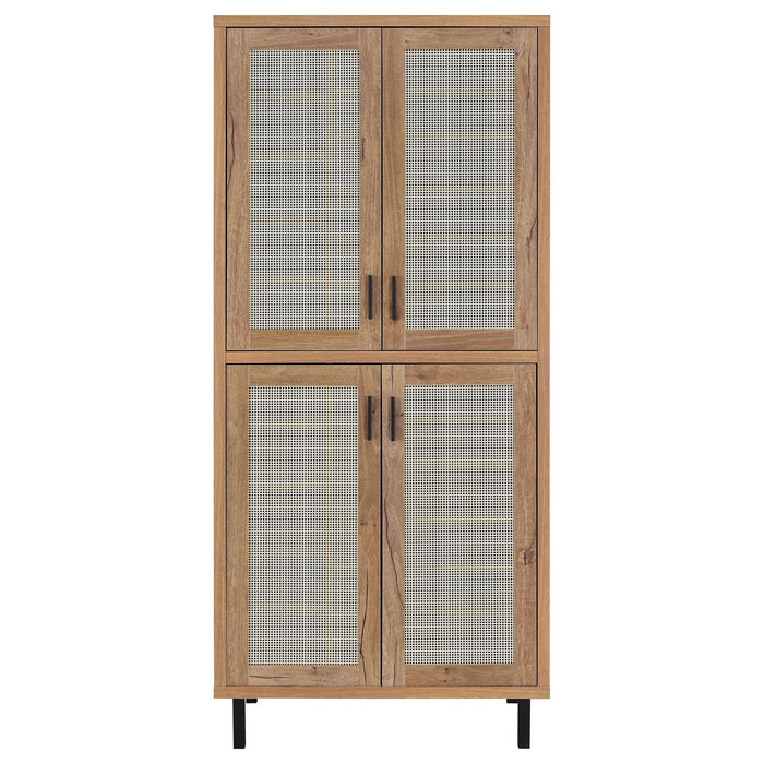 Teller 2-door Shoe Storage Cabinet Natural Oak