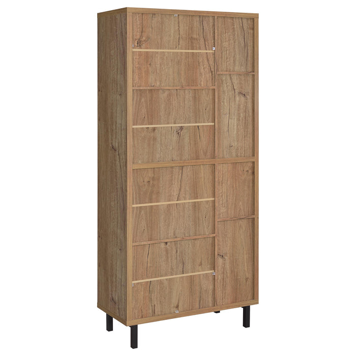 Teller 2-door Shoe Storage Cabinet Natural Oak