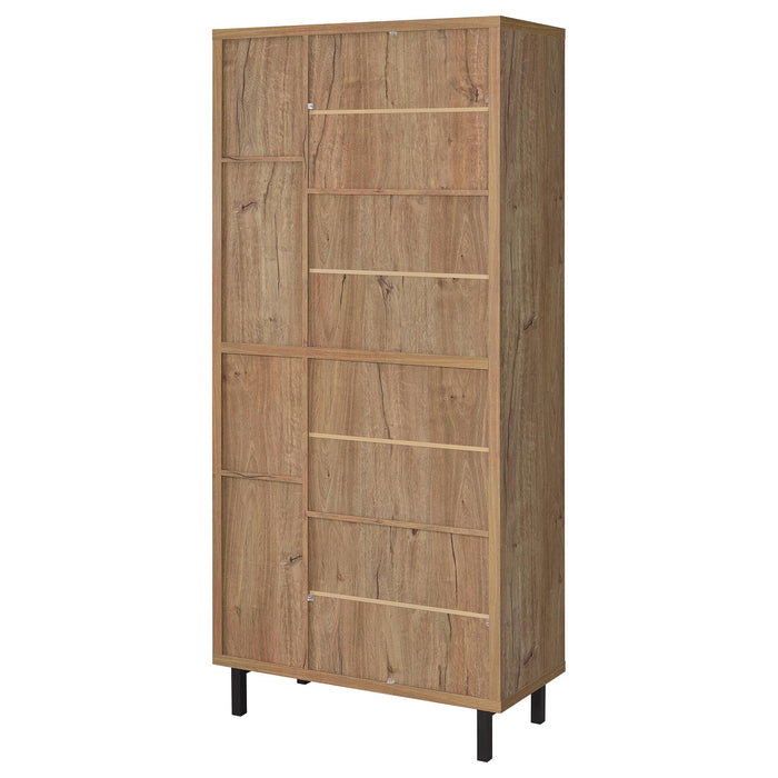 Teller 2-door Shoe Storage Cabinet Natural Oak