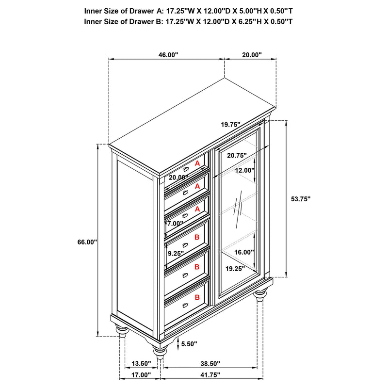 Andover Door Chest - Furniture City (CA)l