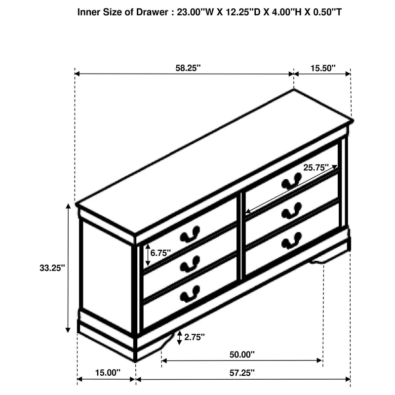 Louis Philippe Dresser - Furniture City (CA)l