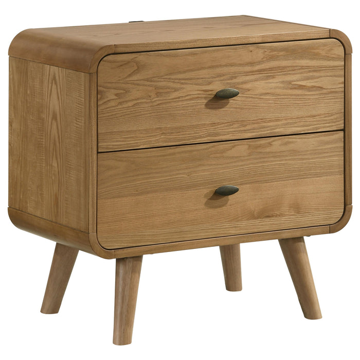 Robyn 2-drawer Nightstand Dark Walnut