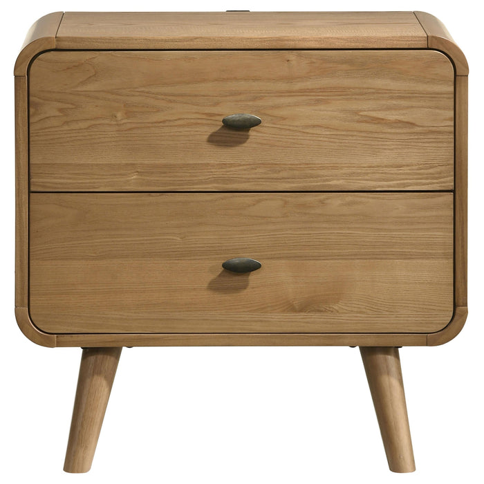 Robyn 2-drawer Nightstand Dark Walnut