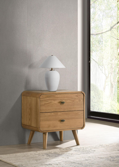 Robyn 2-drawer Nightstand Dark Walnut