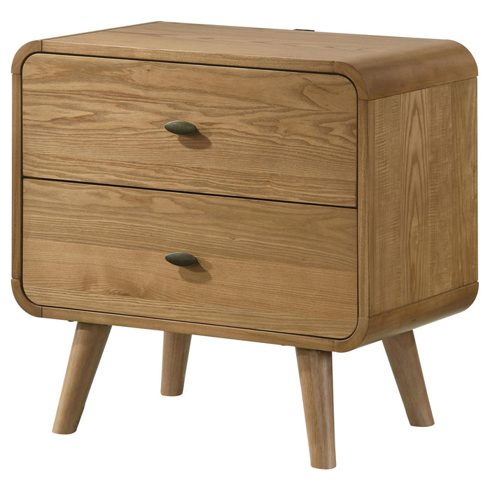 Robyn 2-drawer Nightstand Dark Walnut