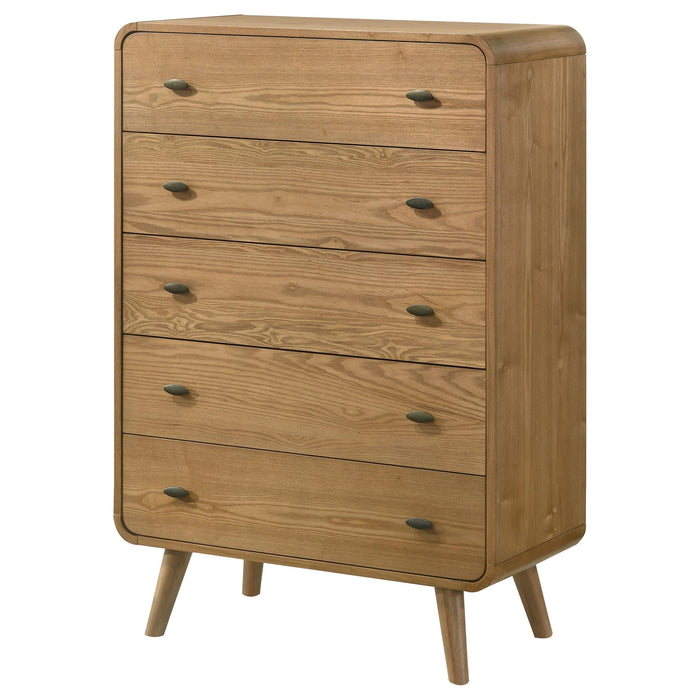 Robyn 5-drawer Chest Dark Walnut