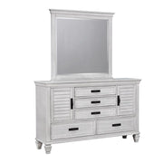 Franco Rectangular Dresser Mirror Antique White - Furniture City (CA)l