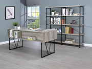 Analiese 4-drawer Writing Desk Grey Driftwood - Furniture City (CA)l
