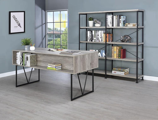 Analiese 4-drawer Writing Desk Grey Driftwood - Furniture City (CA)l