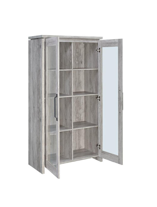 Alejo 2-door Tall Cabinet Grey Driftwood - Furniture City (CA)l
