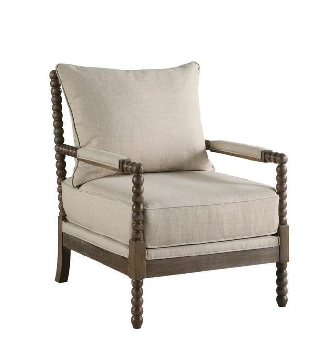 Blanchett Cushion Back Accent Chair Beige and Natural - Furniture City (CA)l
