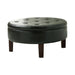 G501010 Casual Dark Brown Round Ottoman - Furniture City (CA)l