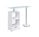 G120452 Contemporary White Bar Table - Furniture City (CA)l