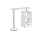 G120452 Contemporary White Bar Table - Furniture City (CA)l