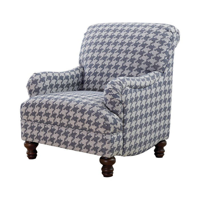Glenn Recessed Arms Accent Chair Blue - Furniture City (CA)l