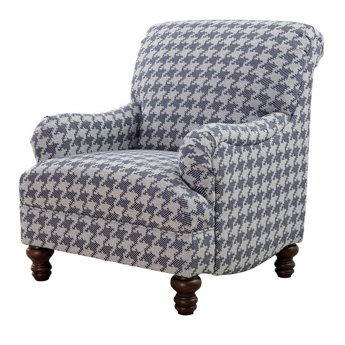 Glenn Recessed Arms Accent Chair Blue - Furniture City (CA)l