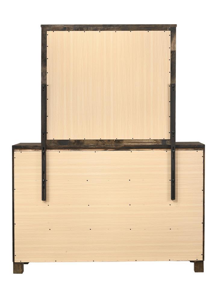 Woodmont Rectangle Dresser Mirror Rustic Golden Brown - Furniture City (CA)l