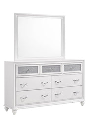 Barzini Rectangle Dresser Mirror White - Furniture City (CA)l