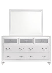 Barzini Rectangle Dresser Mirror White - Furniture City (CA)l