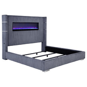 Tisdall Wingback Bed with Flame Visualizer - Furniture City (CA)l