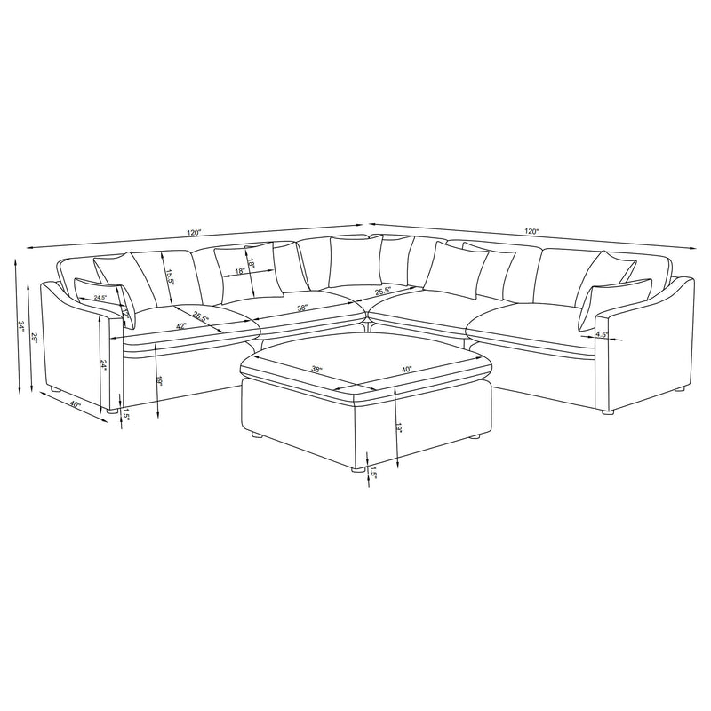 Hobson Modular Sectional Sofa - Furniture City (CA)l
