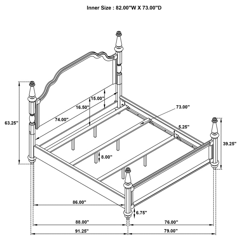 Andover Four-Poster Panel Bed - Furniture City (CA)l