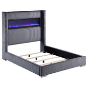 Tisdall Wingback Bed with Flame Visualizer - Furniture City (CA)l